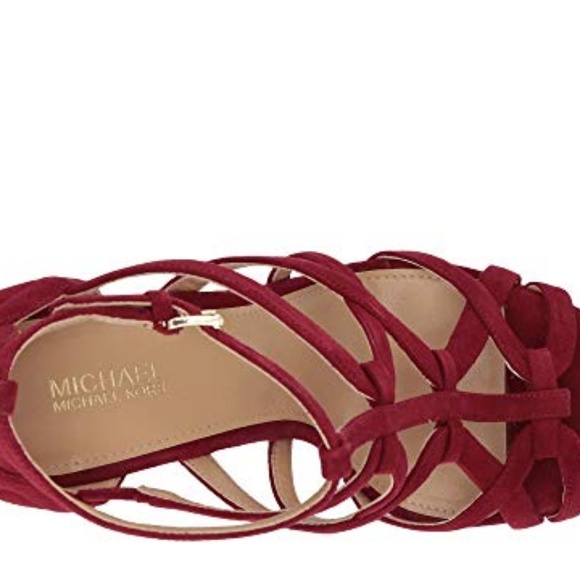 MICHAEL Michael Kors Sandra Platform in Maroon - Picture 6 of 7